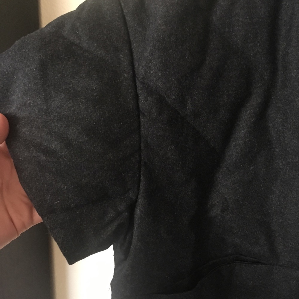 🎀GRAY PONCHO LUXURIOUS STUNNING WOOL STOLE NAU‼️ - Picture 3 of 8